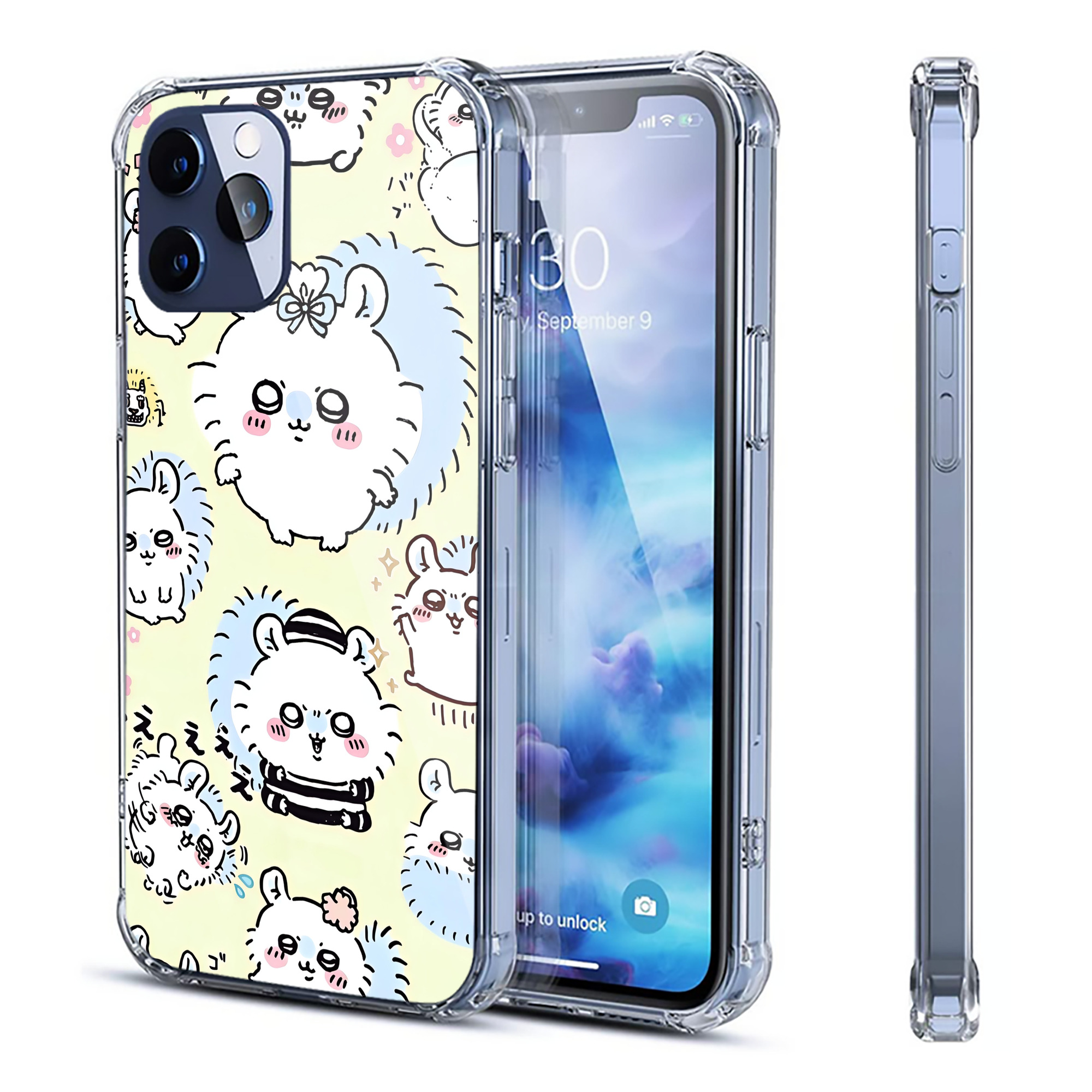 （画像用） ちいかわ Chii-kawa 【iPhone 12シリーズ対応】透明スマホケース（クリアソフトケース）